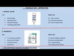 Uses Of Saline( Normal Saline/ Mannitol/ DNS)