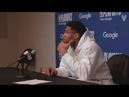Giannis Antetokounmpo Postgame Press Conference | 04.27.25