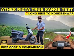 ATHER RIZTA TRUE RANGE TEST RIDE TO KONDESHWAR [Mileage] | #EV Tested To Limits 🔥