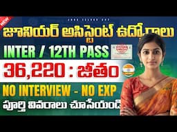 🔥🔥 12th Pass వాళ్ళకి Junior Assistant ఉద్యోగాలు | ₹36k Salary | Latest Central government jobs 2025