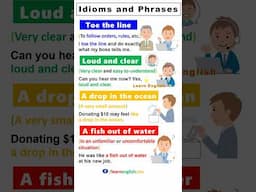 Idioms meanings and examples | Idioms and Phrases | English Vocabulary #spokenenglish