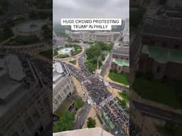 MASSIVE CROWD protesting Trump in Philly