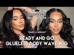 BEST READY & GO BODY WAVE WIG INSTALL UNDER 10 MIN | 7x5 GLUELESS LACE CLOSURE | WIGGINS HAIR