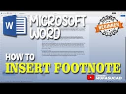 Microsoft Word How To Insert Footnote