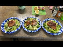 Homemade Caesar Salad w Salmon