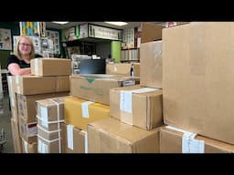NEW FABRIC! The boxes piled up while we were at retreat and it's finally time to see what is NEW!