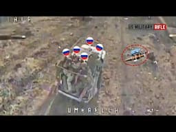 Ukrainian FPV drones quickly blow up dozens Russian infantry on ATVs trying to escape in Chasiv Yar