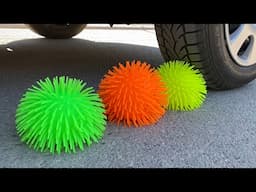Crushing Crunchy & Soft Things by Car! EXPERIMENT: Car vs DOODLES BALLS, Coca Cola, Fanta, Mirinda B