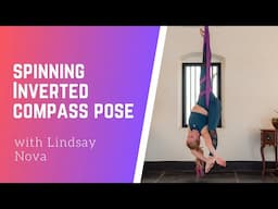 Aerial Hammock Spinning Inverted Compass Pose