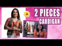 2 pieces CARDIGAN - how to crochet - EASY AND FAST - BY LAURA CEPEDA