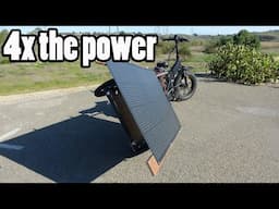 DIY: 200W flexible solar panel on Ebike trailer with a twist (litterally)! Unlimited range!