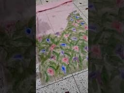 #handpaintedfabric #diyart #art #painting #flowers #flowermaking  #floralpainting