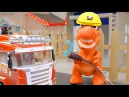 Baby Dino Wins Food Jackpot and Stop Fire| Crazy Dino Adventure Funny Dino Video for Kids.