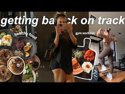 getting back on track: healthy food shop & workout with me
