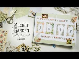 July Secret Garden Bullet Journal Theme Setup 📖 Mystery Journal