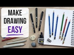ESSENTIAL drawing art supplies for beginners | BEST art supplies to get started