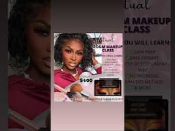 Yes want to learn how to master you clients makeup ?? Invest in your virtual zoom session 🔥🎥