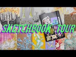 SKETCHBOOK TOUR 🦞✨ *big mixed media sketchbook*
