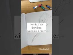 How to trace drawings onto watercolor paper #watercolorlesson #arttips
