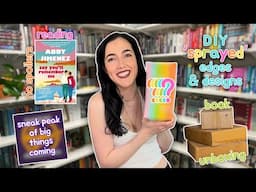 diy sprayed edges, book unboxing and a new romance 🎨👩🏻‍🎨 READING VLOG