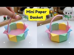 How To Make Easy Mini Paper BASKET For Kids / Paper Craft / KIDS crafts