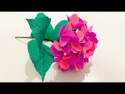 How to make paper Hydrangea Flower | Paper Flower | Craft | Home Decor