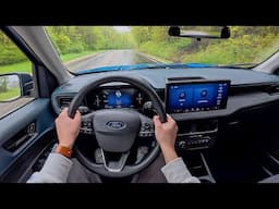 2025 Ford Maverick XL AWD - POV Rainy Test Drive (Binaural Audio)