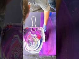 4 hands, 2 techniques, 1 big canvas. #fluidartist #acrylicpainting #painting #art #painting #fyp