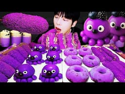 ASMR MUKBANG | 직접 만든 갤럭시 꿀젤리 퍼플 디저트 아이스크림 먹방 & 레시피 DESSERT GALAXY HONEY JELLY CANDY