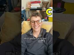 Which do you like best: A. Clear frames, B. Wire frames, or C. Brown frames? #nonbinary #fashionshow