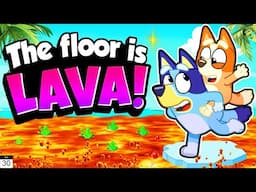 Bluey Floor Is Lava 🌋🌋 | Fun Brain Breaks for Spring & Summer | Just Dance | Danny Go! [20 MINS]