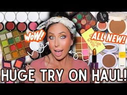 ALL THE NEW MAKEUP RELEASES Swatches & Try On! Huge Makeup Haul