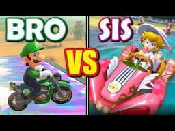 Her First Time Playing Mario Kart World! (Brother vs Sister)