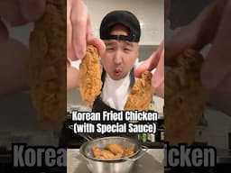 Korean Fried Chicken 🍗👨🏻‍🍳🔥 with Special Sauce!! @kgcus #friedchicken #koreanfood #redginseng