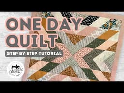 Create a QUILT in Just ONE DAY! Quick and easy quilt tutorial #quiltblock #diy