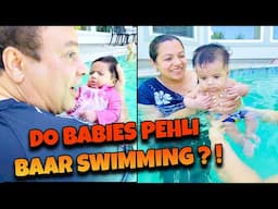 Do Babies Pehli Baar Saath Swimming Pool Mein! 👶 Surprise Gift: Baby Food Maker Test | Vlog 43