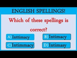 Spelling Quiz 77: Can You Score 10/10 In This Spelling Quiz?  #learn #english #spelling