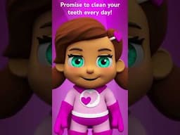 Promise to clean your teeth before you go to bed and again in the morning!