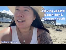 Moving update, beach day 🏖️ and Newtown festival 💃 Living in nz vlog
