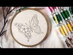Floral embroidery tutorial || Embroidery for Beginners - Let’s Explore