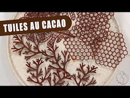 Recette rapide de tuiles au chocolat : feuilles