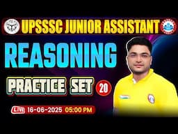 UPSSSC Junior Assistant Reasoning Classes 2025 | UPSSSC JA Reasoning Practice Set #20 By Shobhit Sir