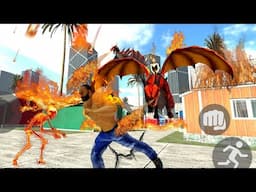 DRAGON ATTACK 😱 PURA VILLAGE JALAA DIYA 😱 | indian bikes driving 3d 😍