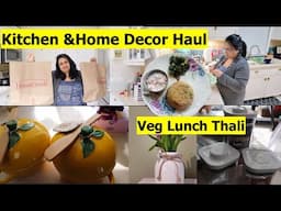 Weekend Vlog | Kitchen & Home Decor Haul | Summer Veg. Lunch Thali | Simple Living Wise Thinking