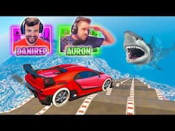 MEGA RAMPA CON AURONPLAY! SI TE CAES TE COME EL TIBURÓN!! - GTA 5 ONLINE
