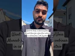 Want to study in Germany?Join Muneeb Rana for a free Live webinar in collaboration with Expatrio