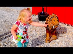 Baby Loves The Statue!