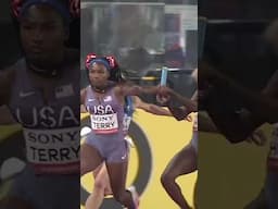 Unbelievable relay save 😮‍💨 #athletics #worldrelays #usa