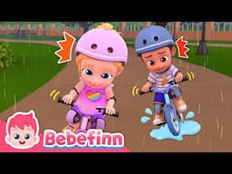 🚲⛑️ Bike Safety RulesㅣEP163ㅣSong for KidsㅣBebefinn Nursery Rhymes