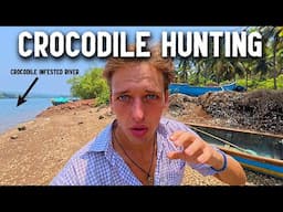 Hunting For Wild Crocodiles Alone In India (this got wild)! 🇮🇳